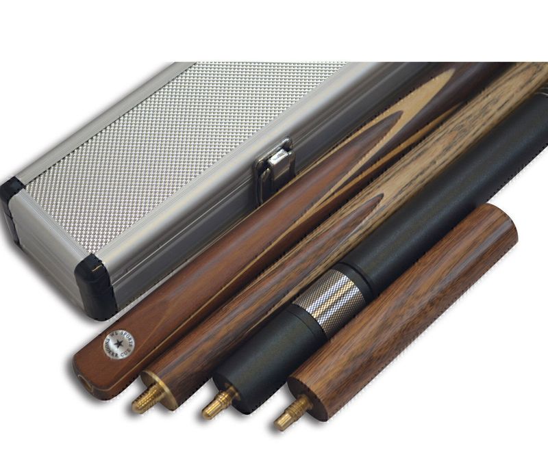 Handmade 3/4 Piece Ash Snooker/Pool Cue Complete Set with Rosewood Butt