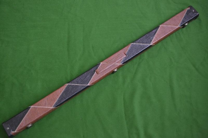3/4 Patch Style Snooker Cue Case - Brown/Black