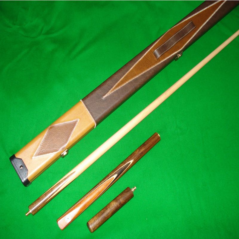 57 Inch Handmade 3/4 Multi-Handspliced Rosewood Butt, Ash Shaft Snooker/Pool Cue Set