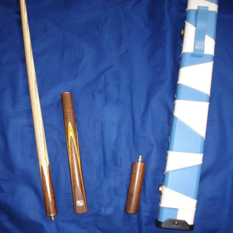 57 Inch Handmade 3/4 Multi-Handspliced Rosewood Butt, Ash Shaft Snooker/Pool Cue Set