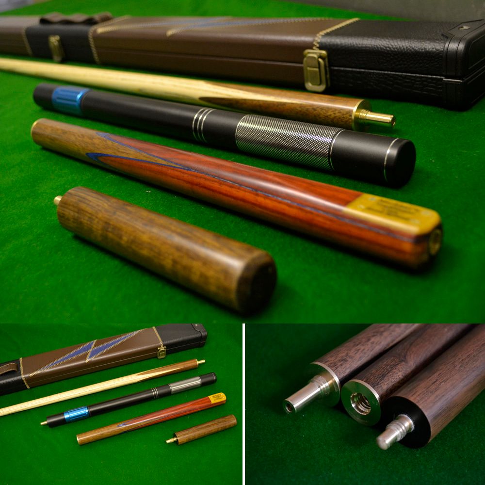 57 Inch Handmade Snooker cue, Rosewood Butt, Ash Shaft, Case, Mini Butt and Extension