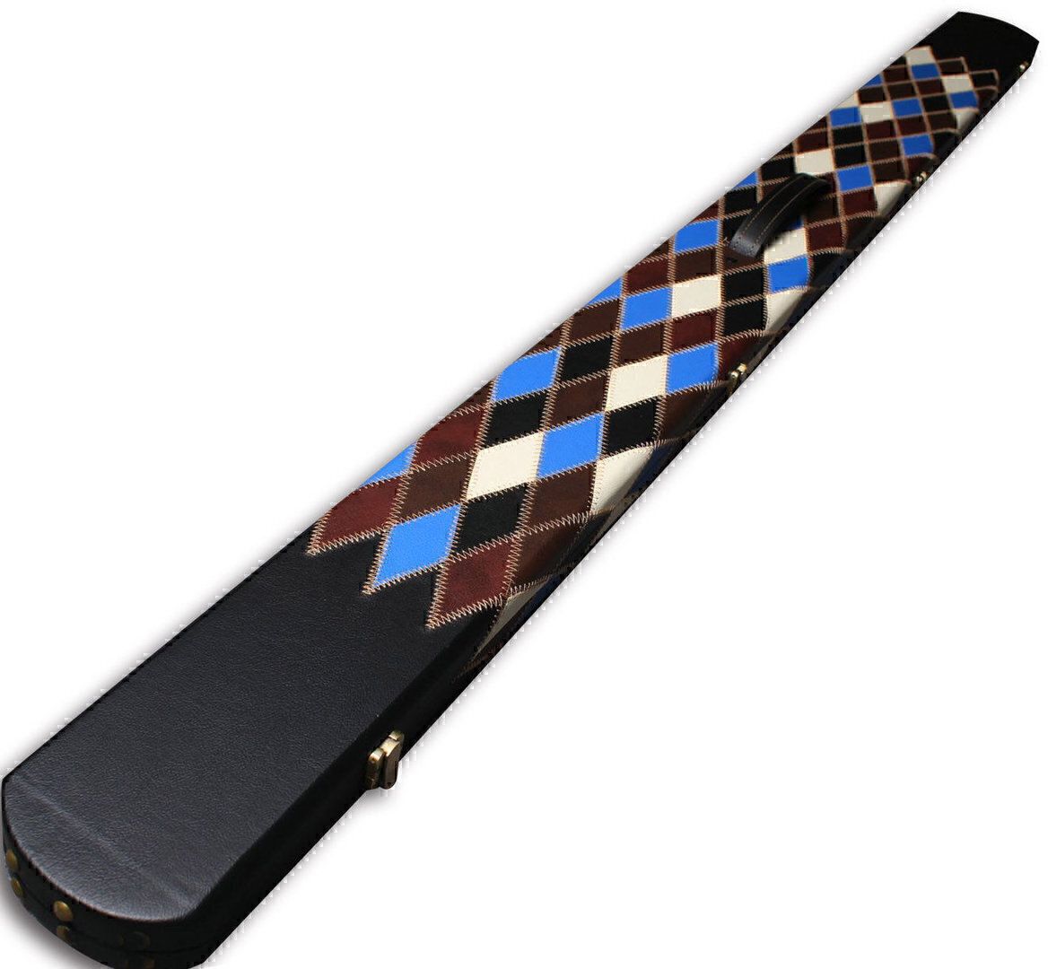 Deluxe Wide 1 Piece Patchwork Snooker Tournament Style Case With 3 Compartments