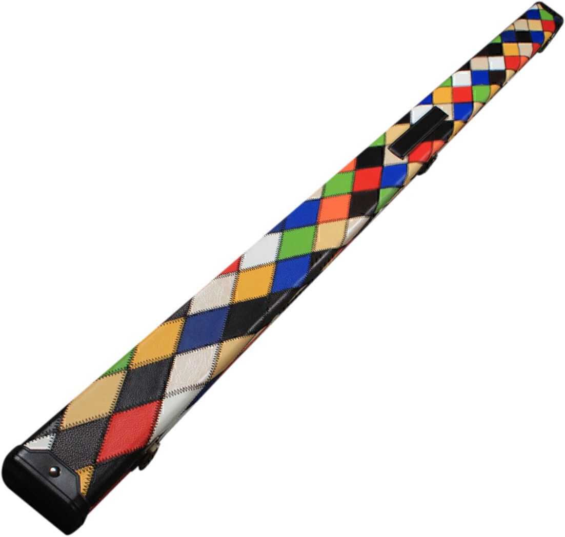 Handmade 1 Piece Multi-Coloured Patchwork Snooker Tournament Style Case With 2 Compartments