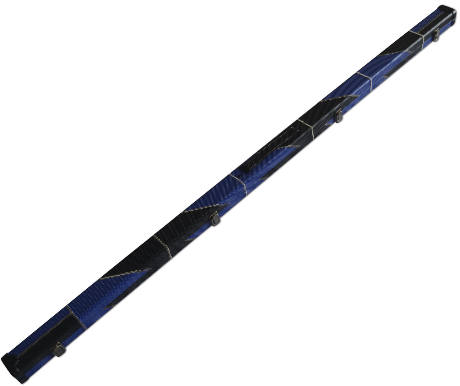 Handmade 1 Piece Slimline Blue/Black Patchwork Snooker Cue Case With Single Slot