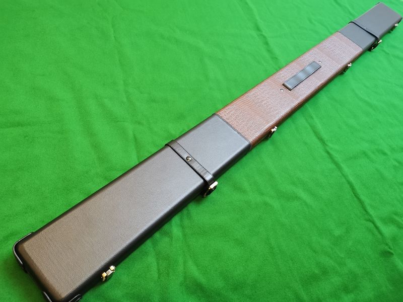 Handmade 1 Piece Wide Snooker Cue Case - Black - (Holds 3 x 1 Piece Cues)