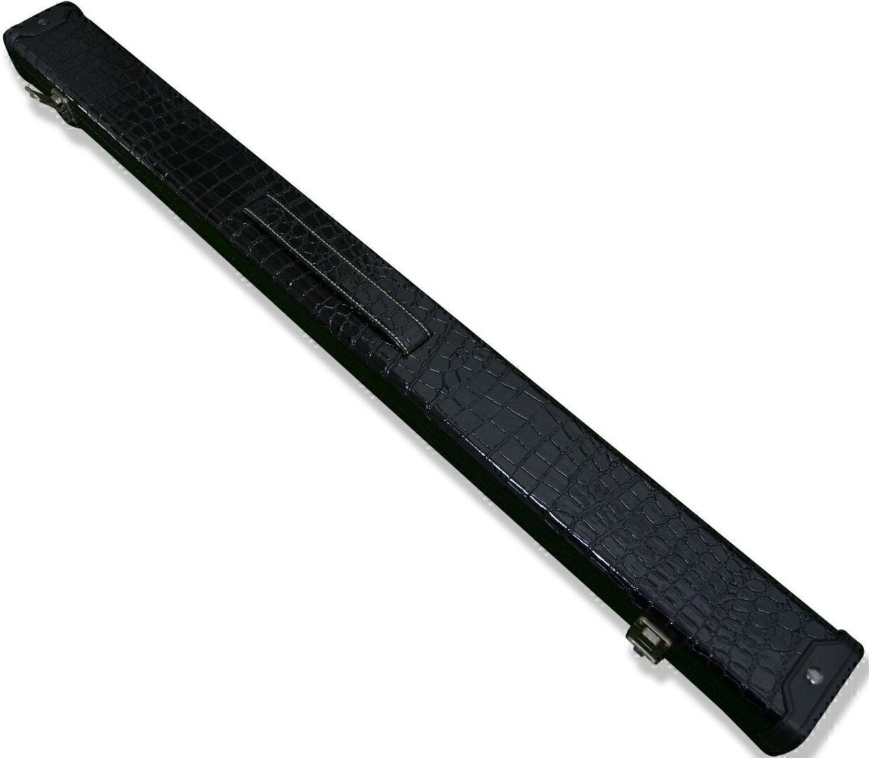 Handmade 1/2 Jointed Black Patchwork 2 Compartment Tournament Style Snooker Cue Case
