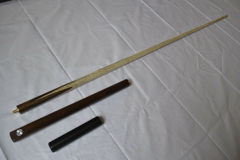 Handmade 3/4 Jointed 57" Ash Shaft Rosewood Butt Snooker Cue - E3 Female Thread Mini Butt