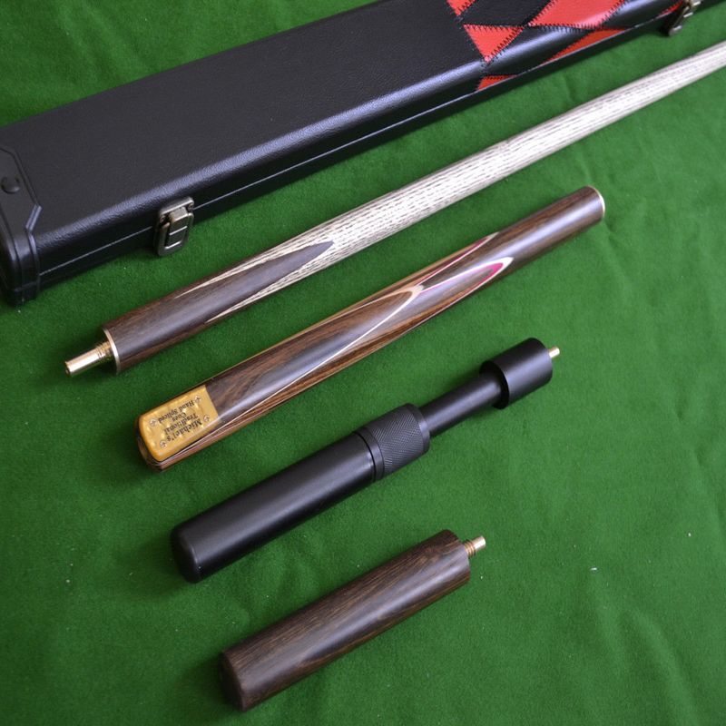 Handmade 3/4 Rare Gabon Zebrawood Ash Snooker/Pool Cue Set- Case/Extension