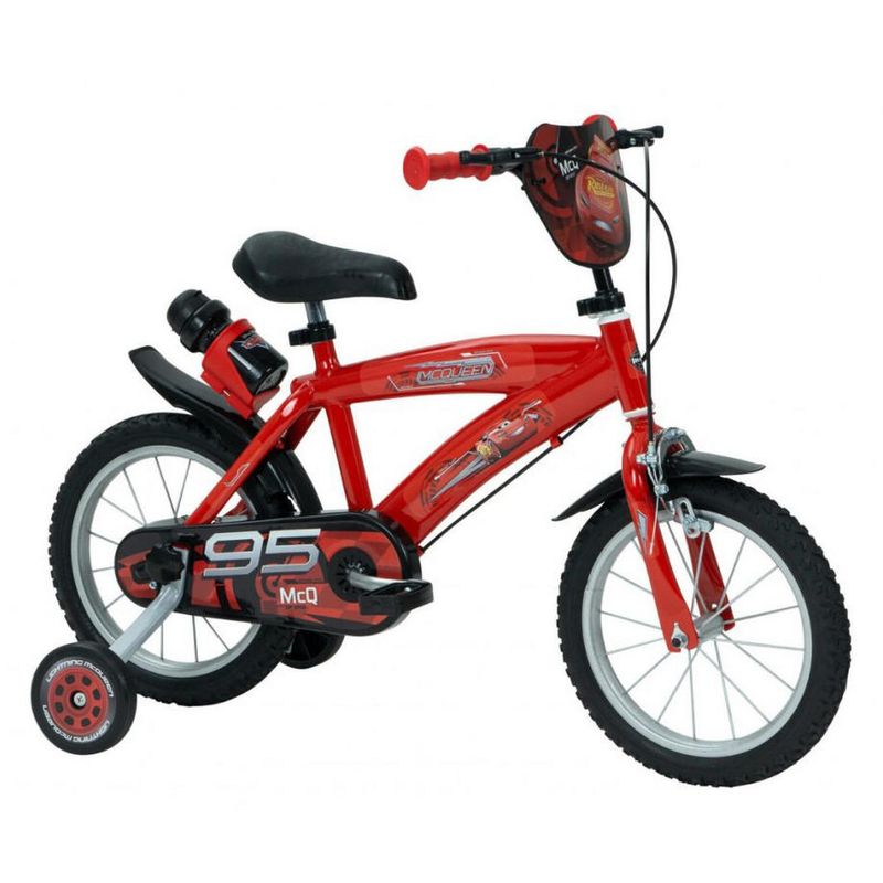 Huffy Disney Cars 14 Inch Deluxe Boys Bike in Gloss Red