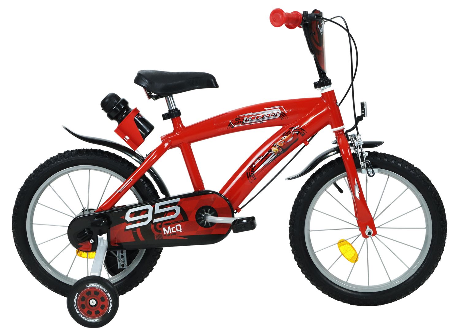 Huffy Disney Cars 16 Inch Deluxe Boys Bike in Gloss Red