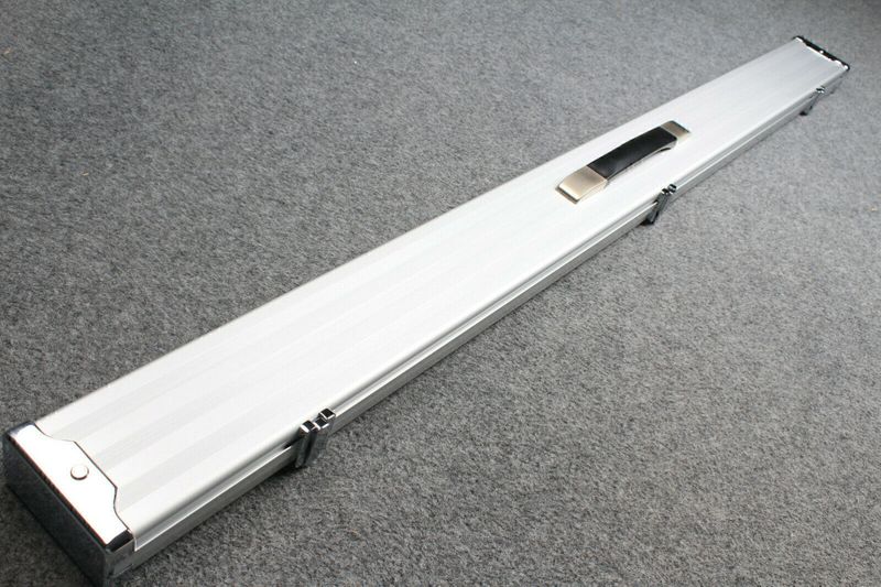 Strong Aluminium 3/4 Three Compartment Hard Snooker / Pool Cue Case