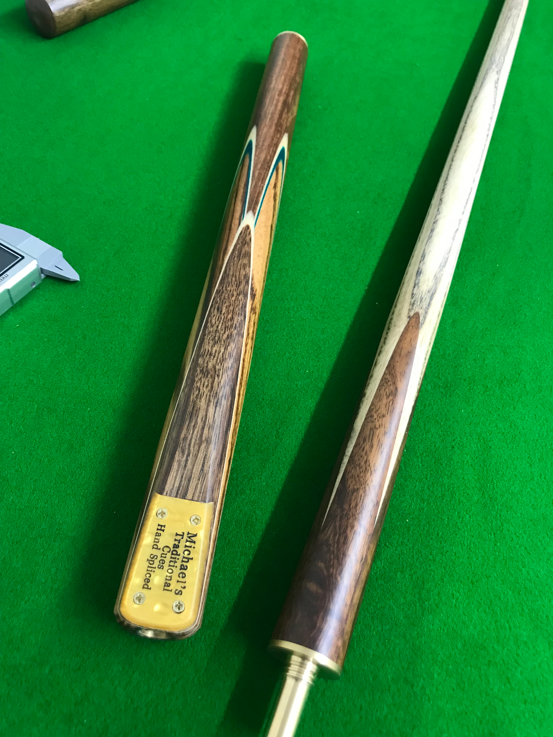 Stunning 3/4 Handmade 57 Inch Snooker Cue Ash Shaft / Rosewood Butt - 9.5mm tip
