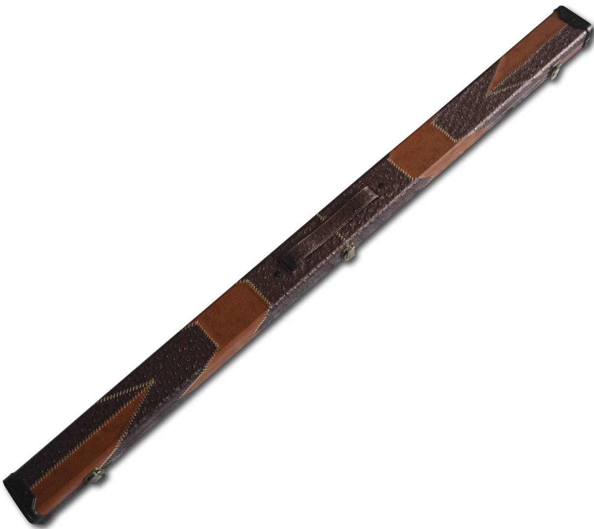 Unique Handmade 3/4 Brown Pattern Tournament Style Snooker Cue Case With 2 Compartments
