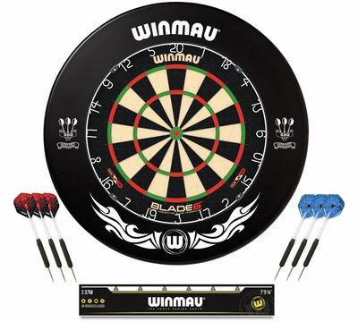 Winmau Blade 6 Dartboard and Xtreme Surround Set with Darts and Oche