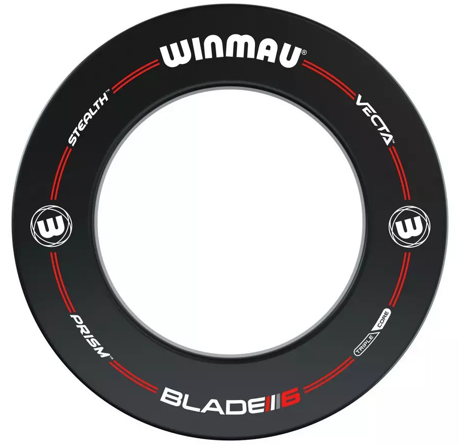 Winmau Professional Blade 6 Dartboard Surround with Printed Winmau Logo in Black