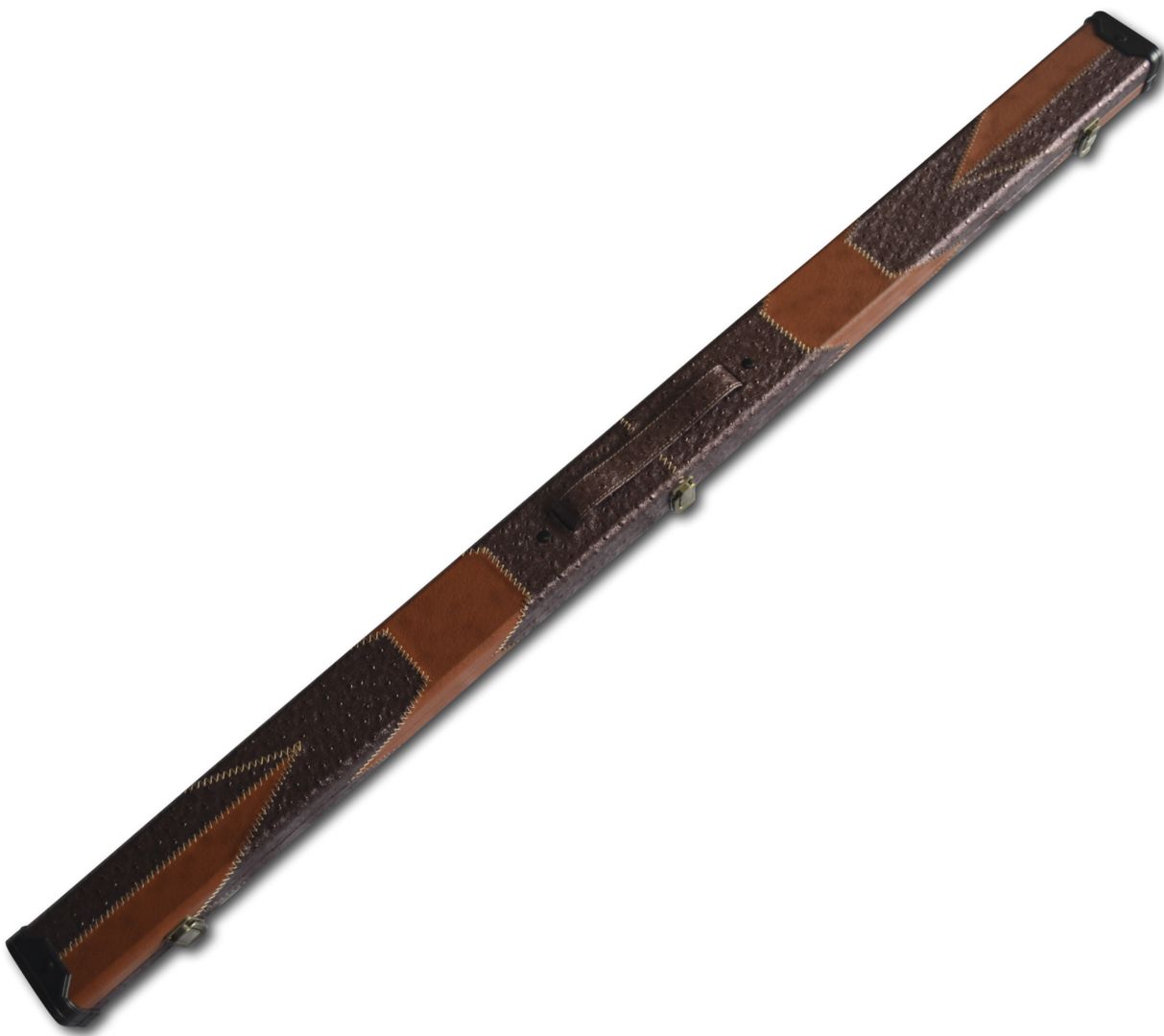 Unique Handmade 3/4 Brown Pattern Tournament Style Snooker Cue Case With 2 Compartments