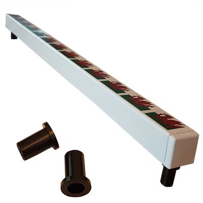 Darts Raised Steel Oche Pro in White with Welsh Design - Removable