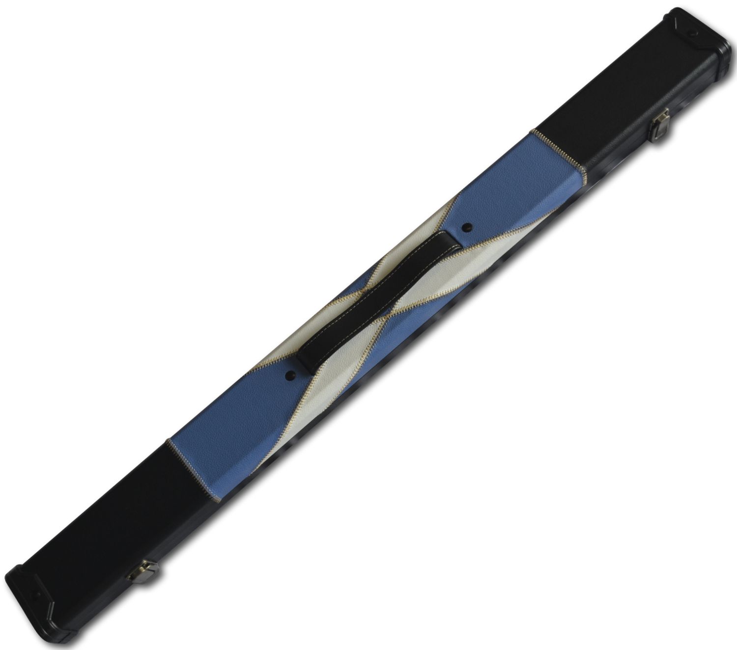 Handmade 1/2 Jointed St Andrew's Cross 2 Compartment Tournament Style Snooker Cue Case