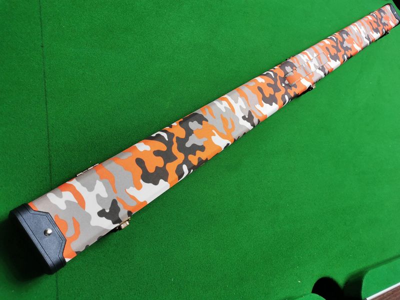 Handmade Hard 3/4 Snooker Cue Case in Red Camo