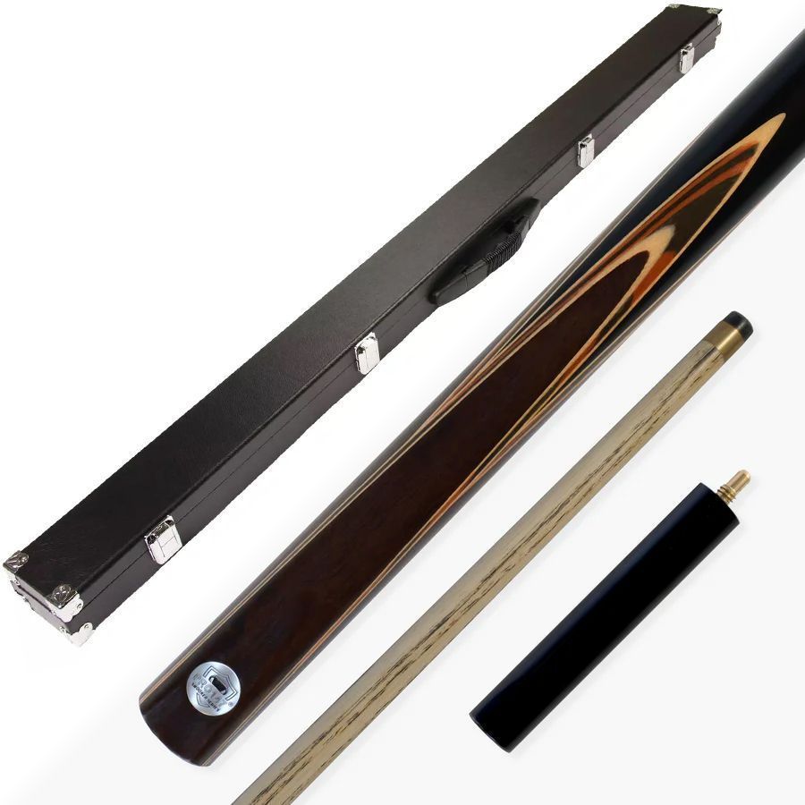 Pro147 CLASSIC 3/4 Jointed Snooker Pool Cue Set with Genuine Multi Spliced Butt 9.5mm Leather Tip and Quick Release + 6" Mini Butt + Hard Deluxe Case