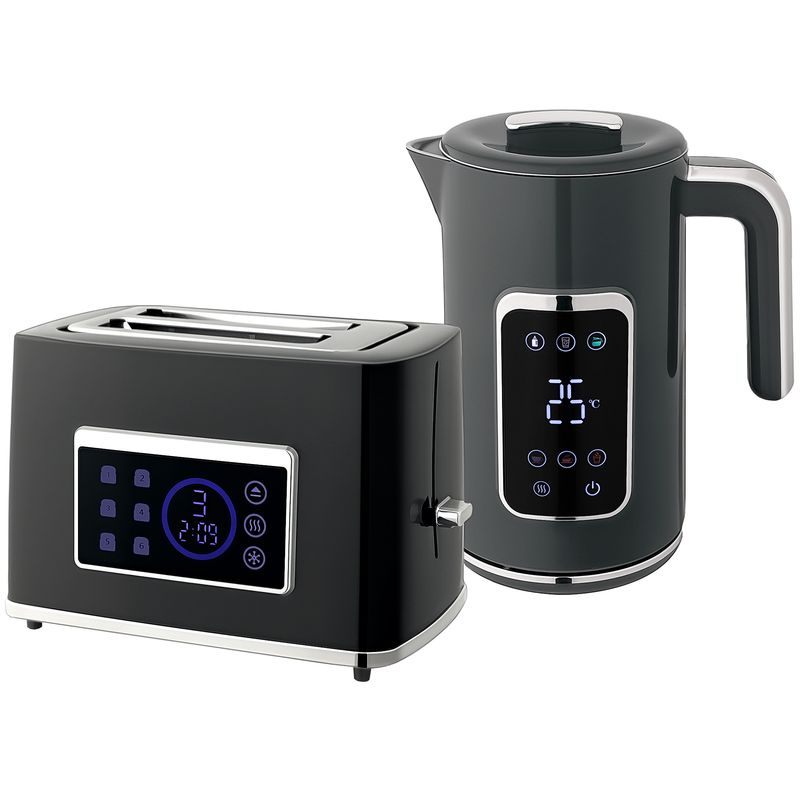 Kettle and Toaster Set 1.7L with Rapid Boil 3000W in Grey Kettle and Toaster Set 1.7L with Rapid Boil 3000W in Grey