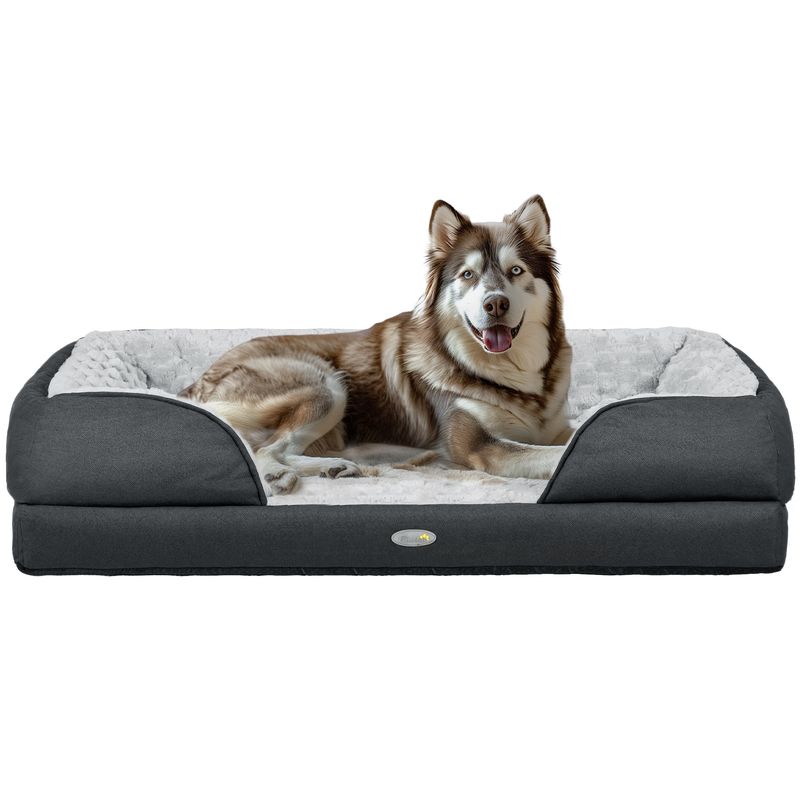 Luxury Calming Dog Bed for Large Dogs 120L x 80W x 22Hcm in Charcoal Grey Luxury Calming Dog Bed for Large Dogs 120L x 80W x 22Hcm in Charcoal Grey