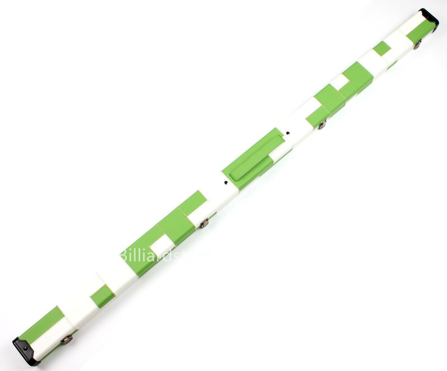 Handmade 1 Piece Green/White Patchwork Snooker Tournament Style Case With 2 Compartments