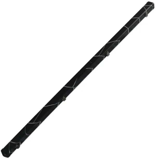 Handmade 1 Piece Slimline Deluxe Black Patchwork Snooker Cue Case With Single Slot