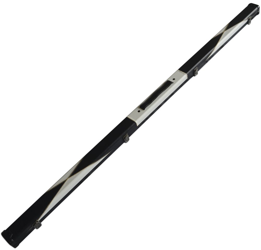 Handmade 1 Piece Slimline Deluxe Black and White Snooker Cue Case With Single Slot
