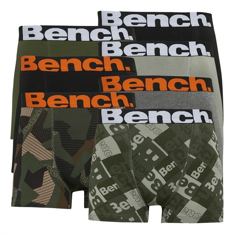 Bench 7 Pack Ejler Mens Designer Boxer Shorts / Trunks Multicolour