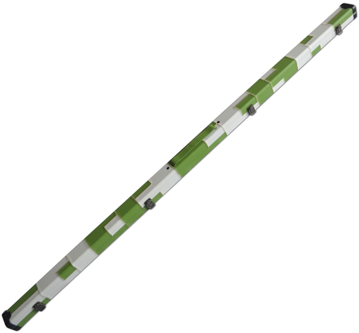 Handmade 1 Piece Slimline Green/White Patchwork Snooker Cue Case With Single Slot Handmade 1 Piece Slimline Green/White Patchwork Snooker Cue Case With Single Slot