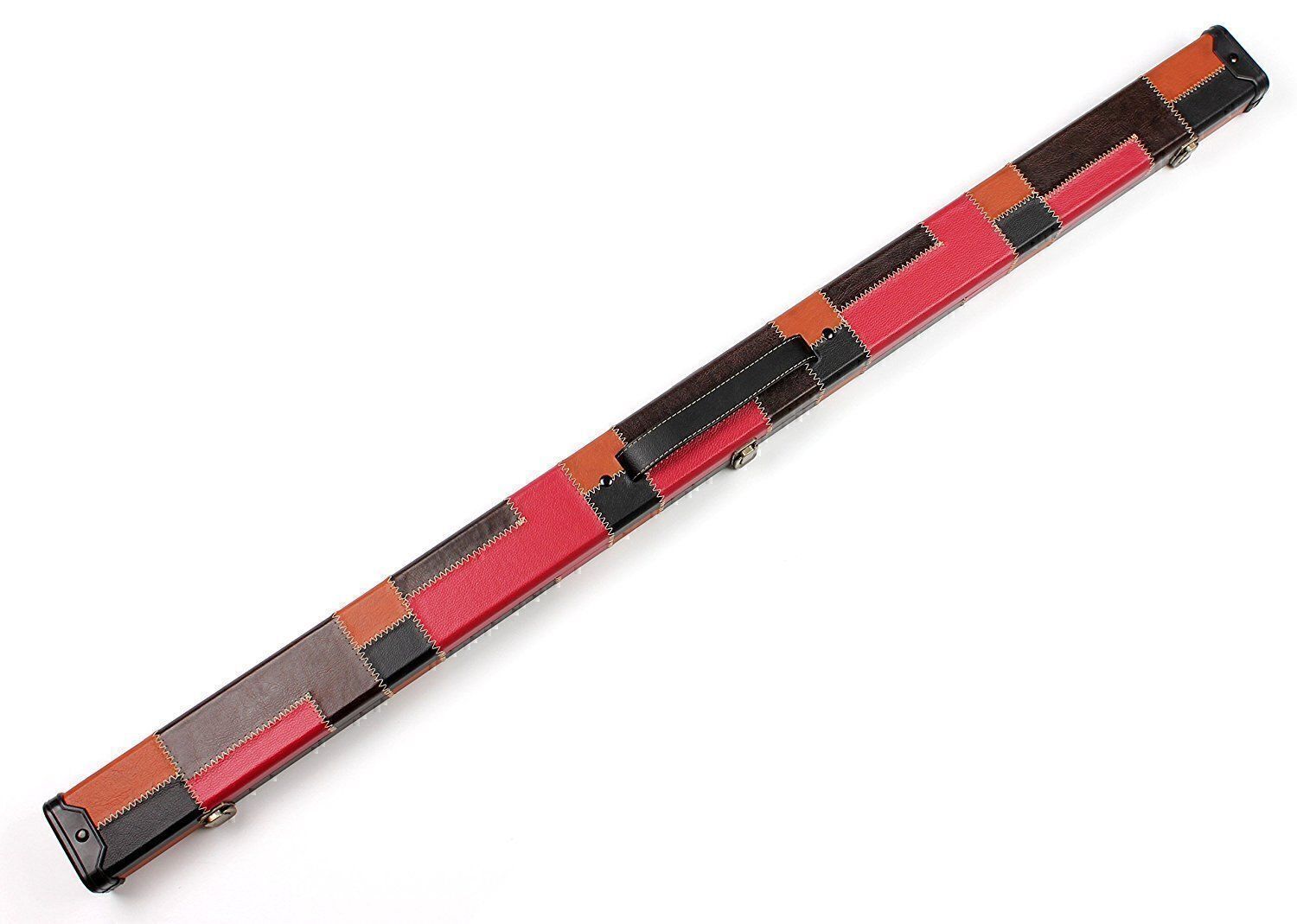 Handmade 3/4 Muli Patchwork Snooker Cue Case With 2 Compartments Handmade 3/4 Muli Patchwork Snooker Cue Case With 2 Compartments