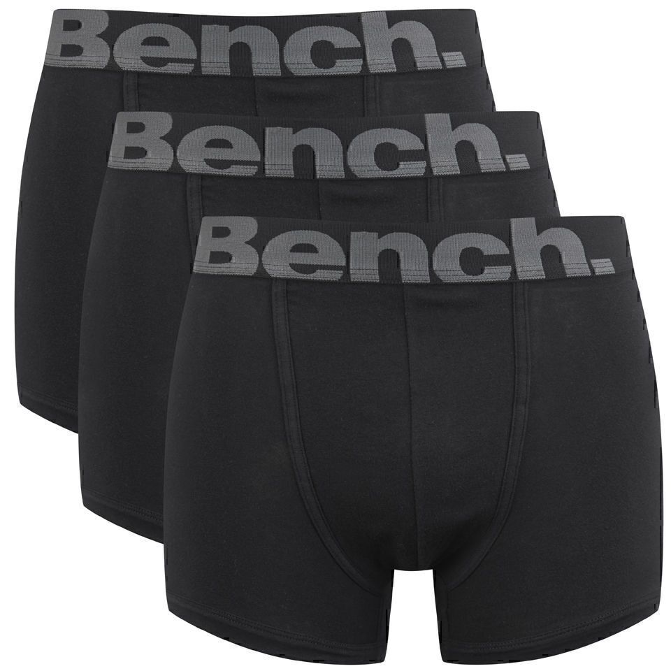 Bench 3 Pack Sutton Mens Designer Boxer Shorts / Trunks in Black