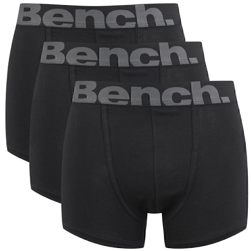 Bench 3 Pack Sutton Mens Designer Boxer Shorts / Trunks in Black Bench 3 Pack Sutton Mens Designer Boxer Shorts / Trunks in Black