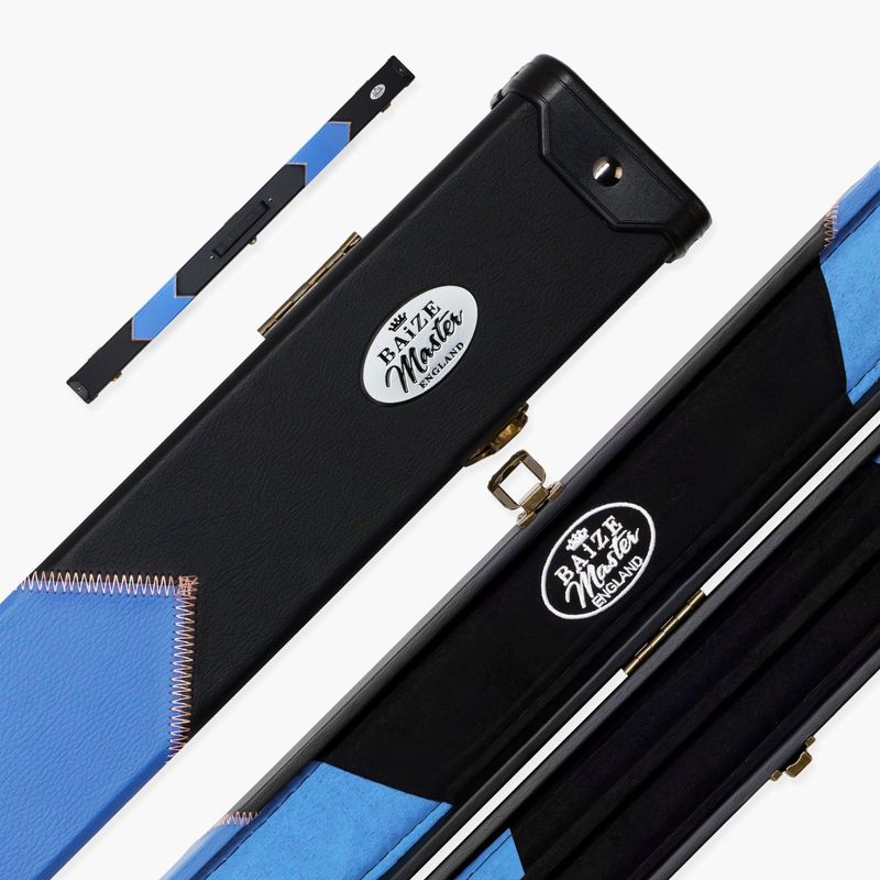 Baize Master ARROW Deluxe 3/4 Snooker cue case with Plastic Ends in Sky Blue - 2 Slots Baize Master ARROW Deluxe 3/4 Snooker cue case with Plastic Ends in Sky Blue - 2 Slots