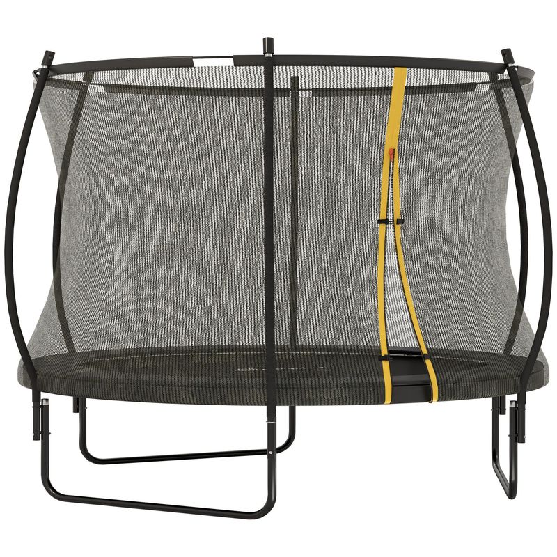 10ft Outdoor Trampoline with Enclosure Net and Spring Cover in Black 10ft Outdoor Trampoline with Enclosure Net and Spring Cover in Black