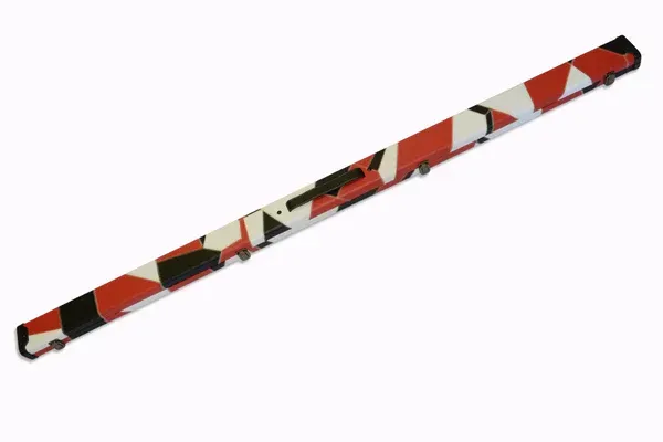 Handmade Patchwork Red and White 1 Piece Snooker Tournament Style Case With 2 Compartments