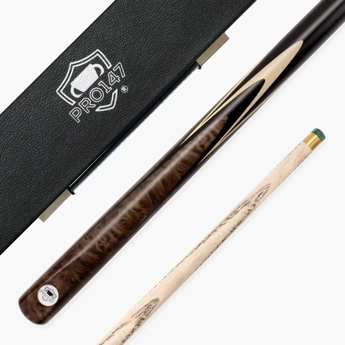 57 57" Eclipse Maple 3/4 Jointed Ash Snooker / Pool Cue Set with 9.5mm Layered Tip