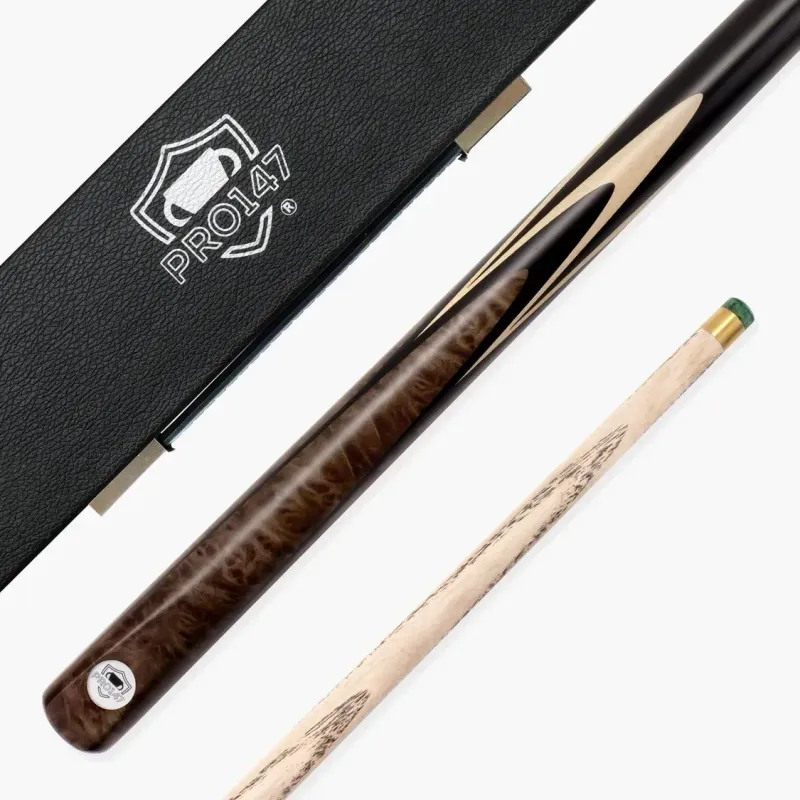 57 57" Eclipse Maple 3/4 Jointed Ash Snooker / Pool Cue Set with 9.5mm Layered Tip