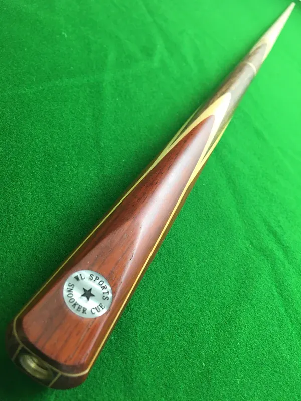 57 Inch Handmade Hand spliced Ash 3/4 Snooker Cue with Rosewood Butt and 9.5mm tip