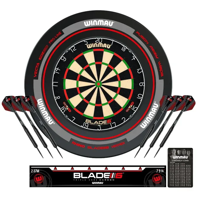 Winmau Blade 6 Professional Dartboard Surround Set Bundle Winmau Blade 6 Professional Dartboard Surround Set Bundle