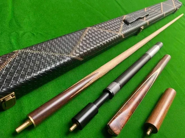 57 Inch Handmade Burl Wood 3/4 Jointed Ash Snooker Cue Set + Case + Extensions 57 Inch Handmade Burl Wood 3/4 Jointed Ash Snooker Cue Set + Case + Extensions