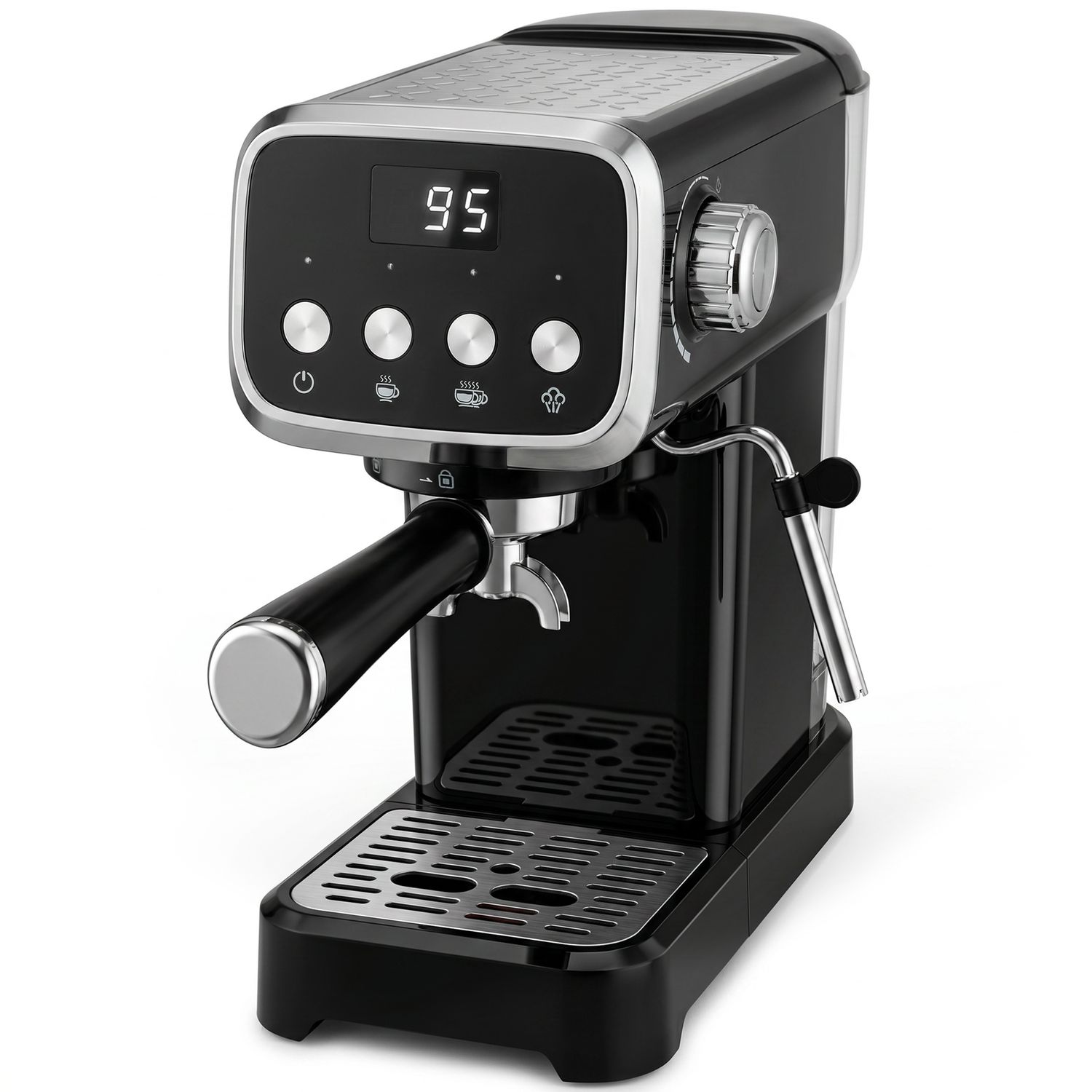 1.2L Espresso Machine Cappuccino Coffee Maker in Black