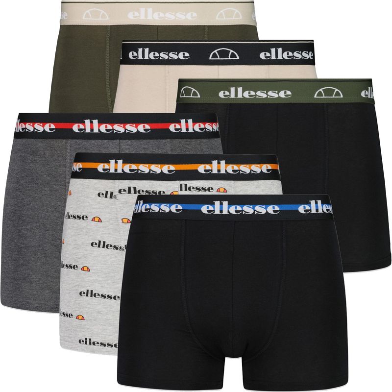 Ellesse Mens Designer Boxer Shorts / Trunks 6 Pack All Sizes