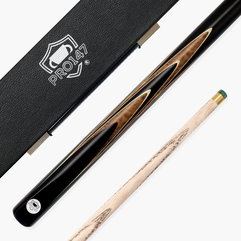 57 57" Eclipse Saturn 3/4 Jointed Ash Snooker / Pool Cue Set with 9.5mm Layered Tip