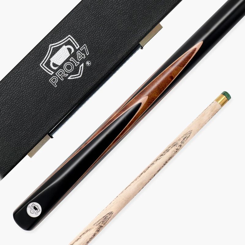 57 57" Eclipse Hazel 3/4 Jointed Ash Snooker / Pool Cue Set with 9.5mm Layered Tip