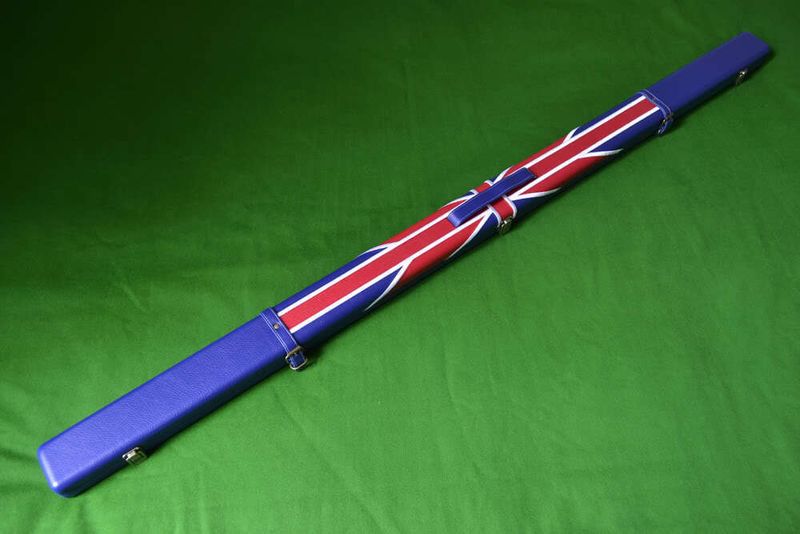 Quality Hand Crafted 1 piece Leather UNION JACK FLAG Hard Snooker Cue Case Quality Hand Crafted 1 piece Leather UNION JACK FLAG Hard Snooker Cue Case