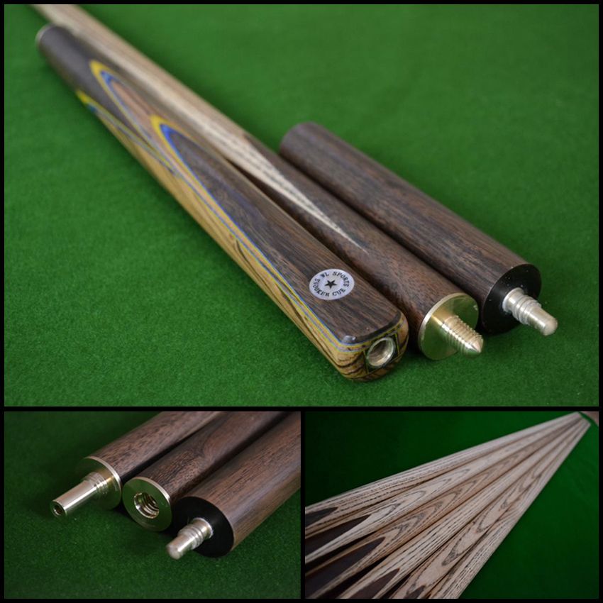 57 57" Handmade/Hand-Spliced Snooker Cue (Butt: Rosewood with Yellow/Blue inlays)