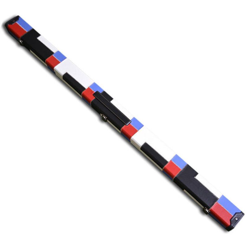 Handmade 3/4 Deluxe Patchwork Style Snooker Cue Case - Red, White, Blue and Black Handmade 3/4 Deluxe Patchwork Style Snooker Cue Case - Red, White, Blue and Black