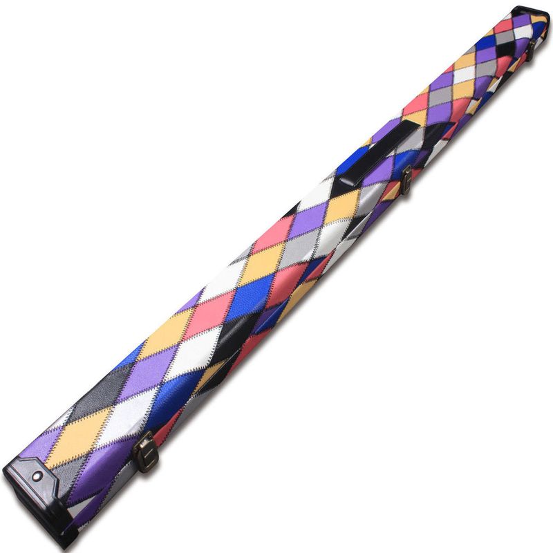 Handmade 3/4 Deluxe Patchwork Style Snooker Cue Case - Multi-Coloured Handmade 3/4 Deluxe Patchwork Style Snooker Cue Case - Multi-Coloured